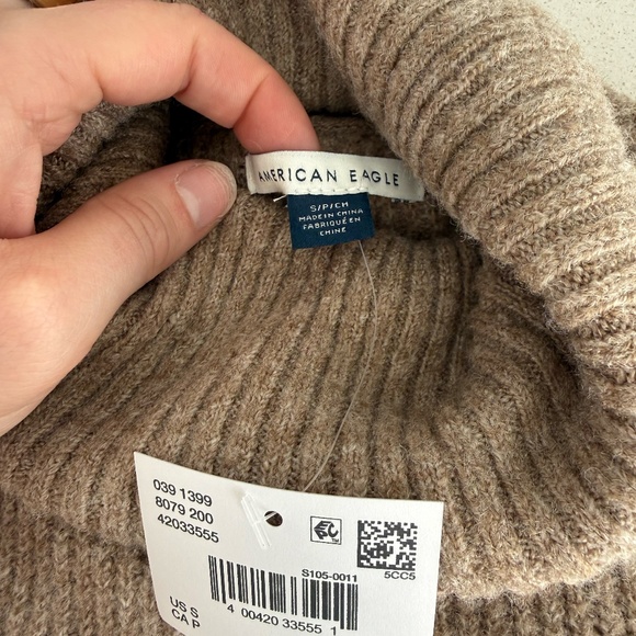 NWT American Apparel Knit Turtle Neck Ribbed Long Sleeve Tunic Sweater - Picture 4 of 5